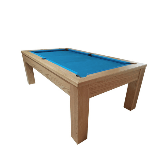 MACE Pool Table P4 7FT Slate Pool Snooker Table Billiards Table Straight Leg – Oak&Blue